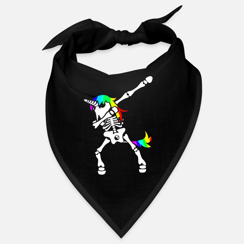 Dab Einhorn Skelett Dabbing Gerippe Halloween Bandana