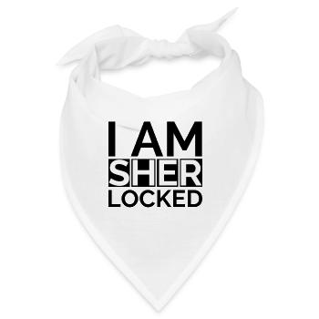 sherlocked! Sherlock Holmes Fan Geschenk Serie - Bandana - Weiß - Vorne