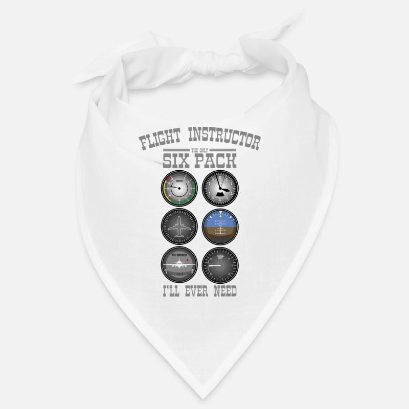 FLIGHT INSTRUCTOR SIXPACK Geschenk Für Fluglehrer Bandana