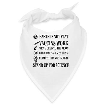 Steh Auf Für Wissenschaft - Bandana - Weiß - Vorne