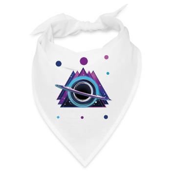 Schwarzes Loch - Bandana - Weiß - Vorne