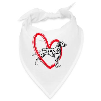 dalmatiner - Bandana - Weiß - Vorne