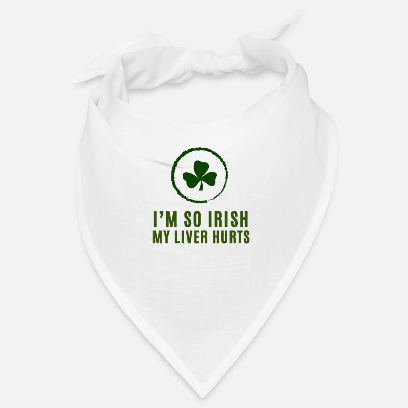 Ich bin so irisch, dass meine Leber weh tut Shamrock Bandana