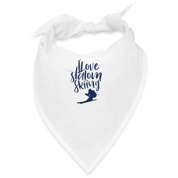 Skier Skirennen Skifahrer Slalom Ski Ski Slalom - Bandana - Weiß - Vorne