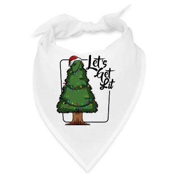 Weihnachtsbaum - Bandana - Weiß - Vorne