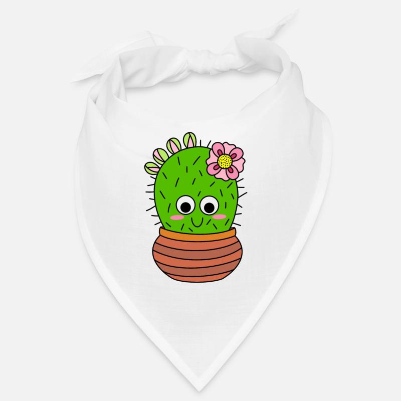 Chunky Kaktus With Pink Flower And Buds Bandana
