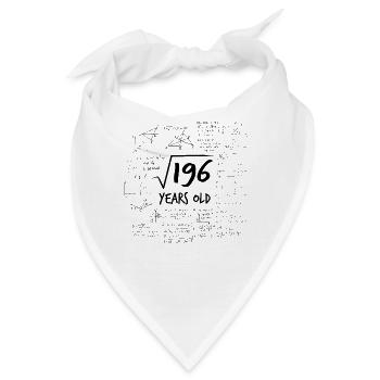 14. Geburtstag Wurzel aus 196 Mathematik Nerd Math - Bandana - Weiß - Vorne