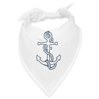 Anker - Bandana - Weiß - Vorne