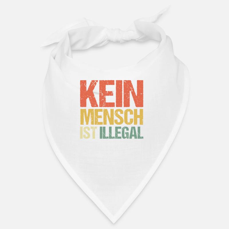 Rassismus Antirassismus Illegal Toleranz Geschenk - Bandana - Weiß