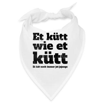 Köln Et Kütt Wie Et Kütt Kölner Grundgesetz Kölsch - Bandana - Weiß - Vorne