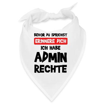 System Admin Administratoren Computer Geschenk - Bandana - Weiß - Vorne