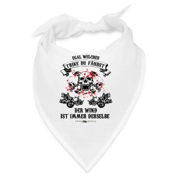 TRIKE KÖNIGE / EGAL WELCHES TRIKE DU FÄHRST - Bandana - Weiß - Vorne
