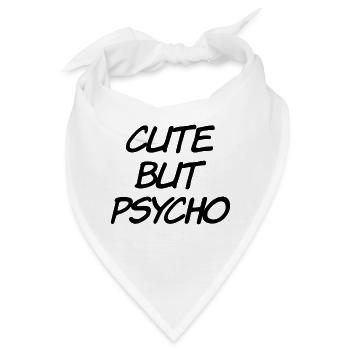 Cute But Psycho - Bandana - Weiß - Vorne