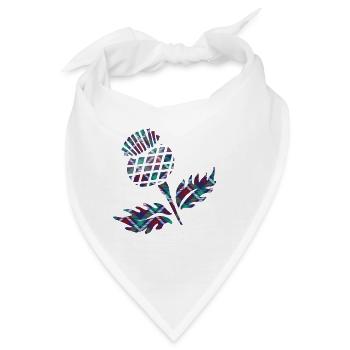 Schottland Geschenke Schottische Distel Tartan Plaid Geschenk - Bandana - Weiß - Vorne