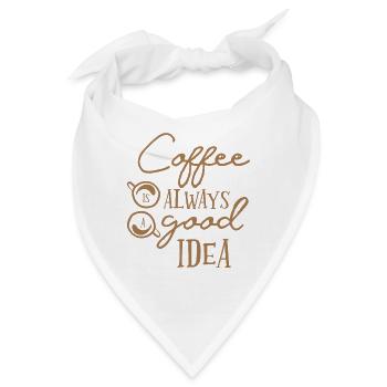 Kaffee - Bandana - Weiß - Vorne