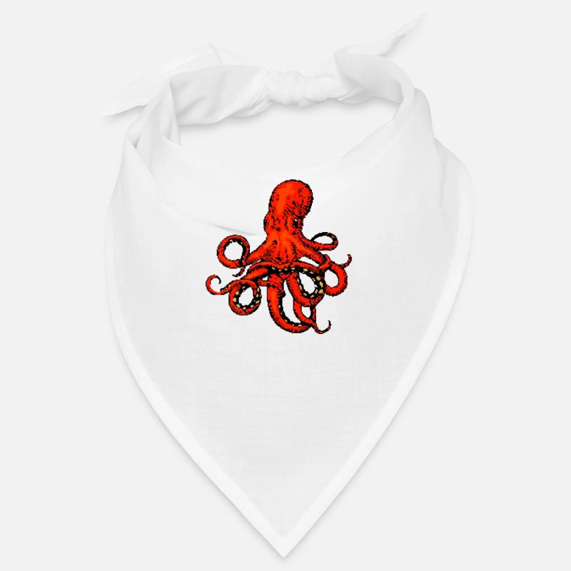 Red Octopus | 8 Bit Pixel Art Bandana