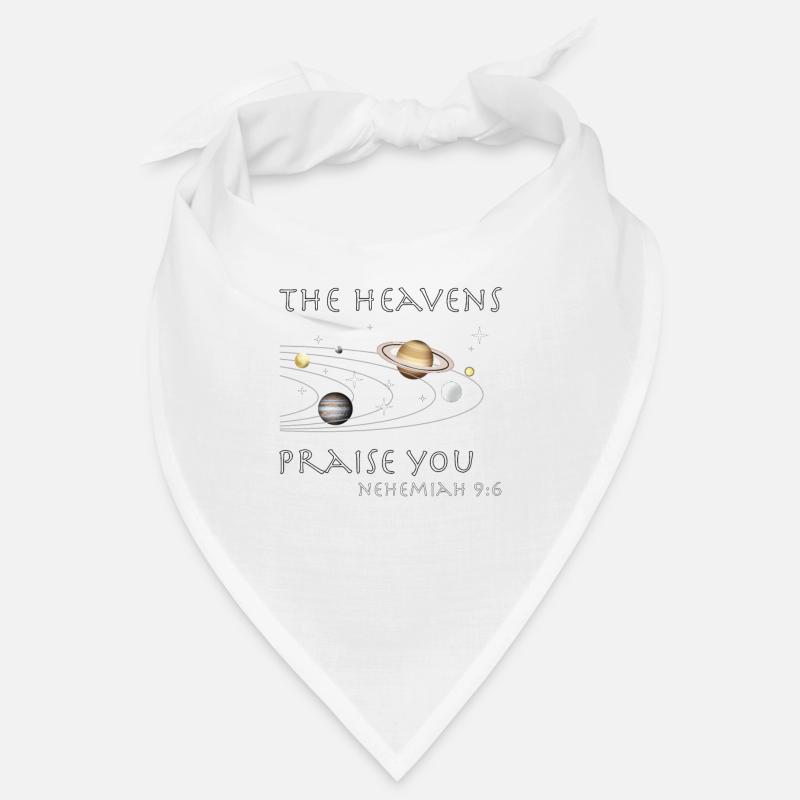 Christliches Design - Der Himmel lobt dich - Bandana - Weiß