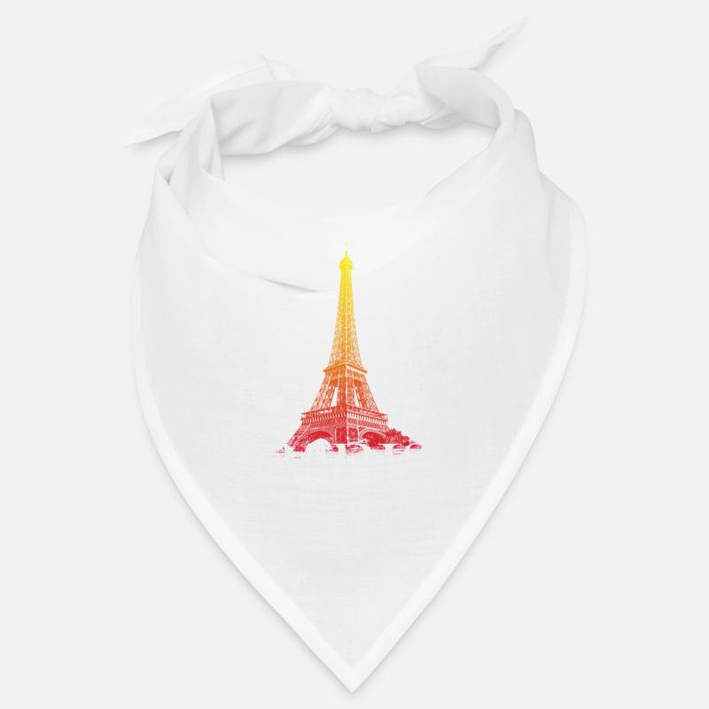 Paris Eiffelturm - Bandana - Weiß
