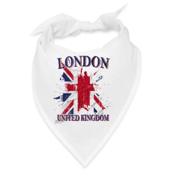 London -Union Jack - Bandana - Weiß - Vorne