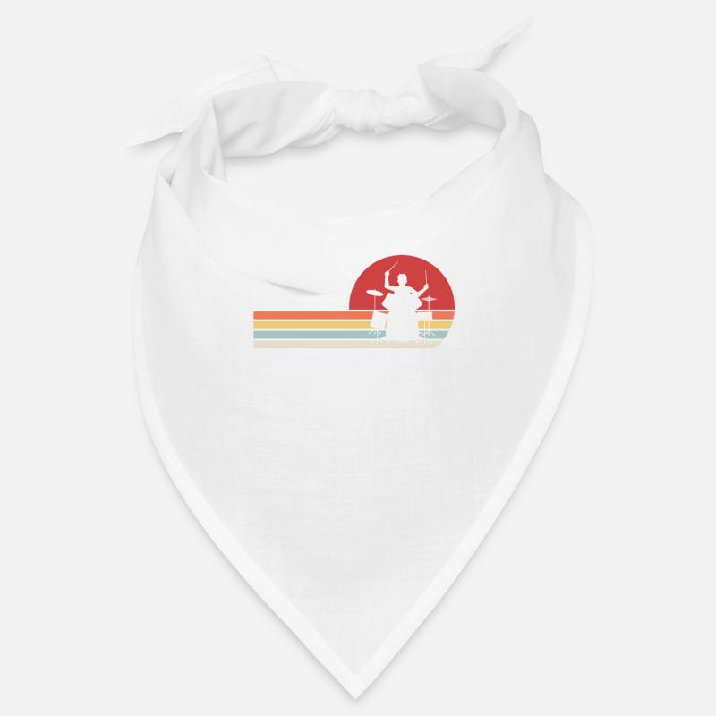 Drummer Retro - Bandana - Weiß