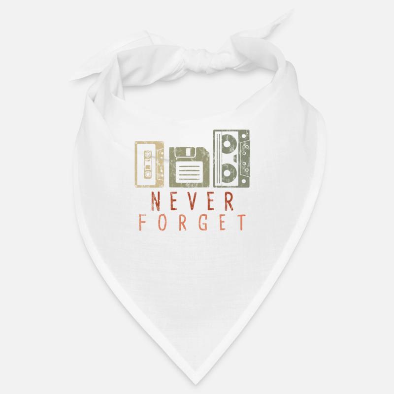 Never Forget cassette floppy VHS video cassette Bandana