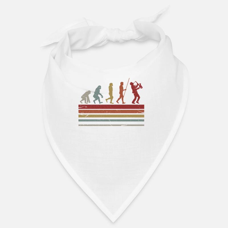 Saxophon Evolution - Bandana - Weiß