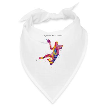 Handballerin all day I dream about handball bunt - Bandana - Weiß - Vorne