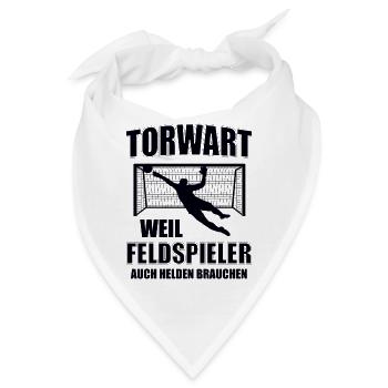 Fußball Torwart Torhüter Tormann Hüter Geschenk - Bandana - Weiß - Vorne