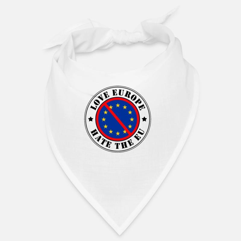 Anti EU - Love Europa Hate EU Stempel Brexit Dexit Bandana