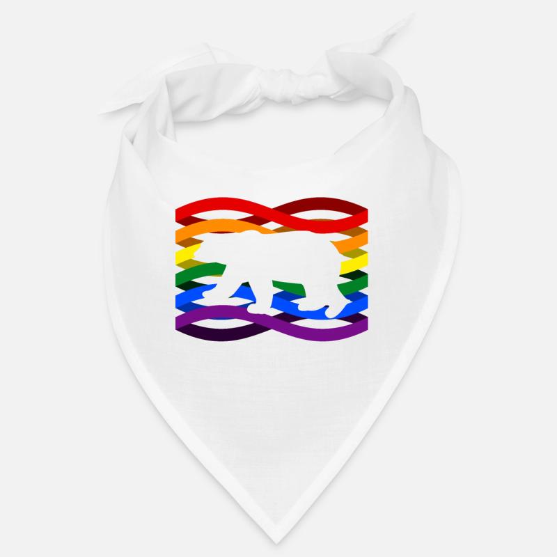 Eisbär Regenbogen - Bandana - Weiß
