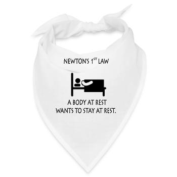 Newtons Erstes Gesetz - Bandana - Weiß - Vorne