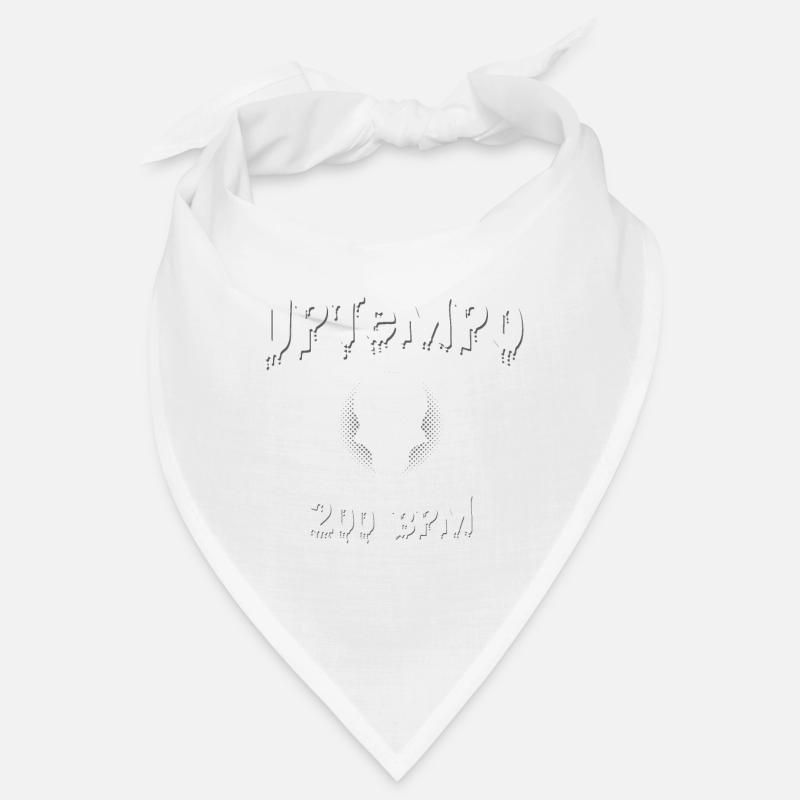 Uptempo Musik bei 200 BPM Raver Techno Geschenk - Bandana - Weiß