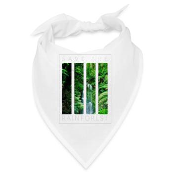 Rette den Regenwald - Bandana - Weiß - Vorne