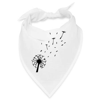 fliegender Löwenzahn - Bandana - Weiß - Vorne