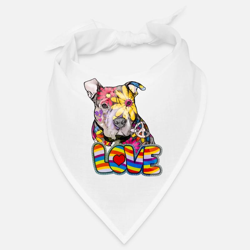 Pitbull - Friedensliebe und Pitbulls Bandana
