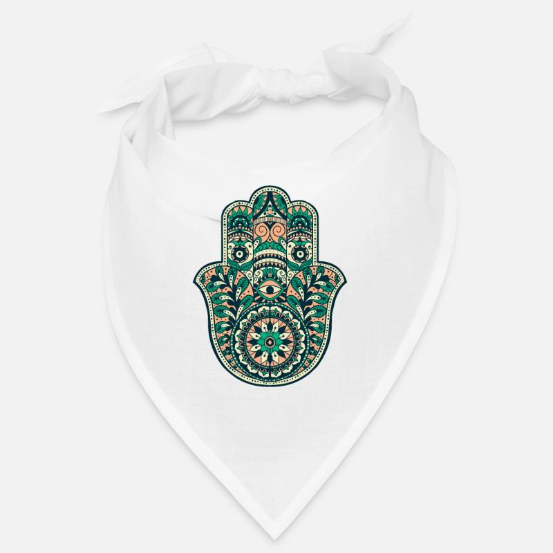 Hamsa main en couleur verte Bandana