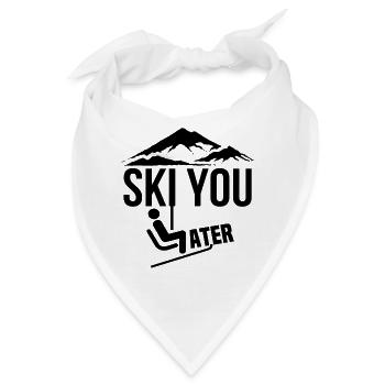 Ski you Later - Bandana - Weiß - Vorne