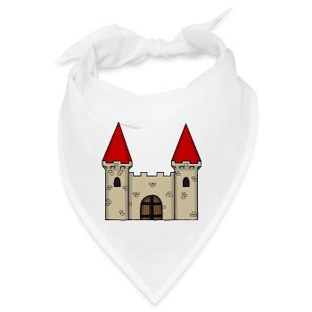 Ritterburg Mittelalter Ritter Festung Schloss - Bandana - Weiß - Vorne