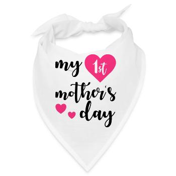 1st Mothers day - Bandana - Weiß - Vorne