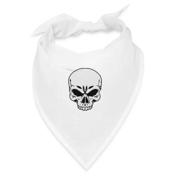 Tod Schädel Jenseits Totenkopf Tattoo - Bandana - Weiß - Vorne