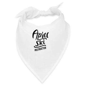Feier Party Apres Skilehrer Apres Ski Lehrer Skier - Bandana - Weiß - Vorne