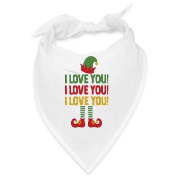 I LOVE YOU I LOVE YOU I LOVE YOU - Bandana - Weiß - Vorne