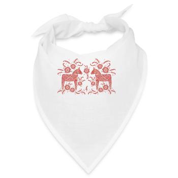 Schwedisches Dala-Pferd - Bandana - Weiß - Vorne