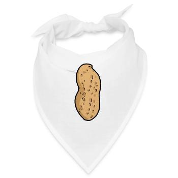 Erdnuss Nuss Nüsse Speise Nahrung Erdnüsse - Bandana - Weiß - Vorne
