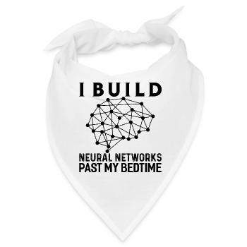 Machine Learning AI Neuronales Netz - Bandana - Weiß - Vorne