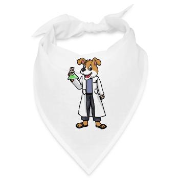 Hund Chemiker Reagenzglas Versuch Chemie Job - Bandana - Weiß - Vorne