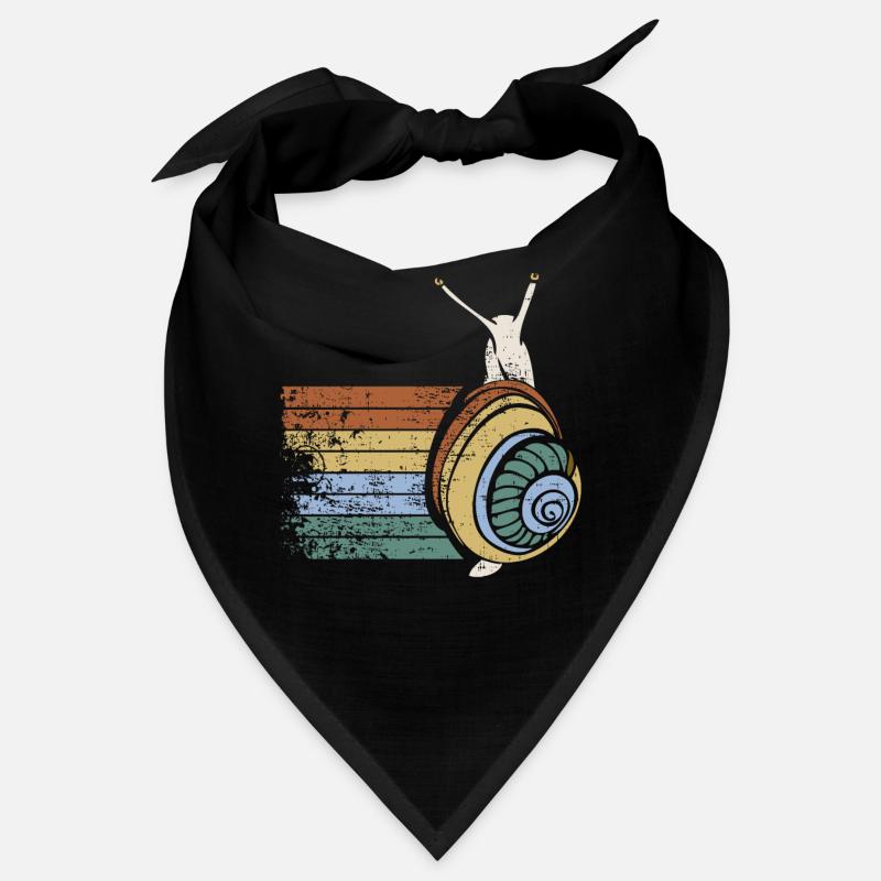 Love Animals Retro Snail Gift Design Idea for Bandana