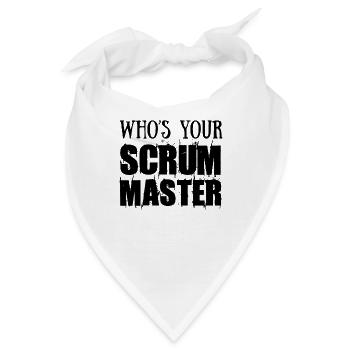 Scrum Master Wer ist dein Scrum Master? - Bandana - Weiß - Vorne