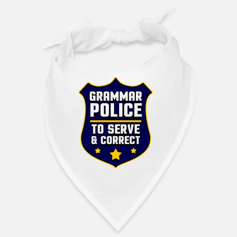 Grammatik Polizei Sprache Besserwisser Geschenk Bandana