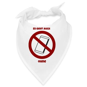 Handy stopp - Bandana - Weiß - Vorne